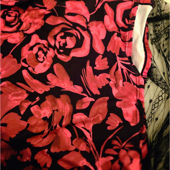 Johnny Was Yolanda Jade Boho pleated maxi skirt black lace fuchsia pink XS - Picture 10 of 16